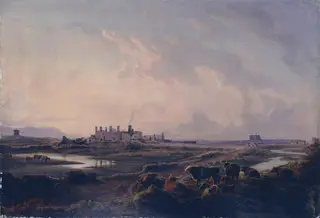 Ruins of Kerry Castle, by Cornelius Varley, watercolor, 1808
