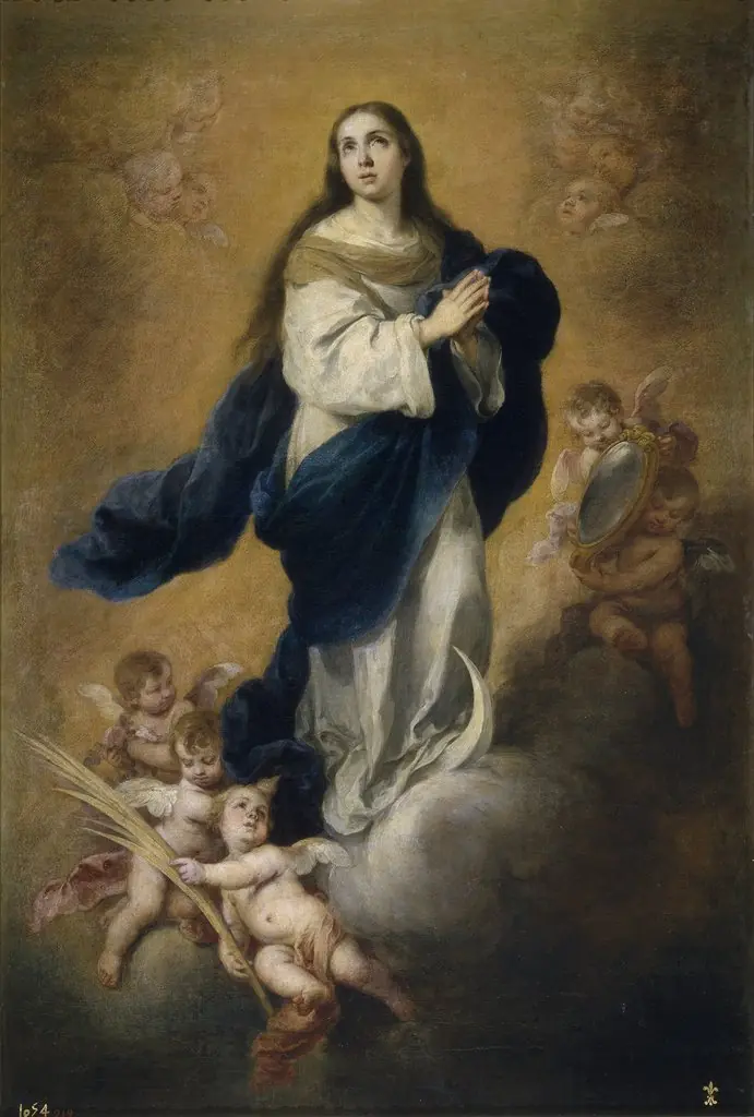 The Immaculate Conception, by Bartolomé Esteban Murillo, oil, 1665