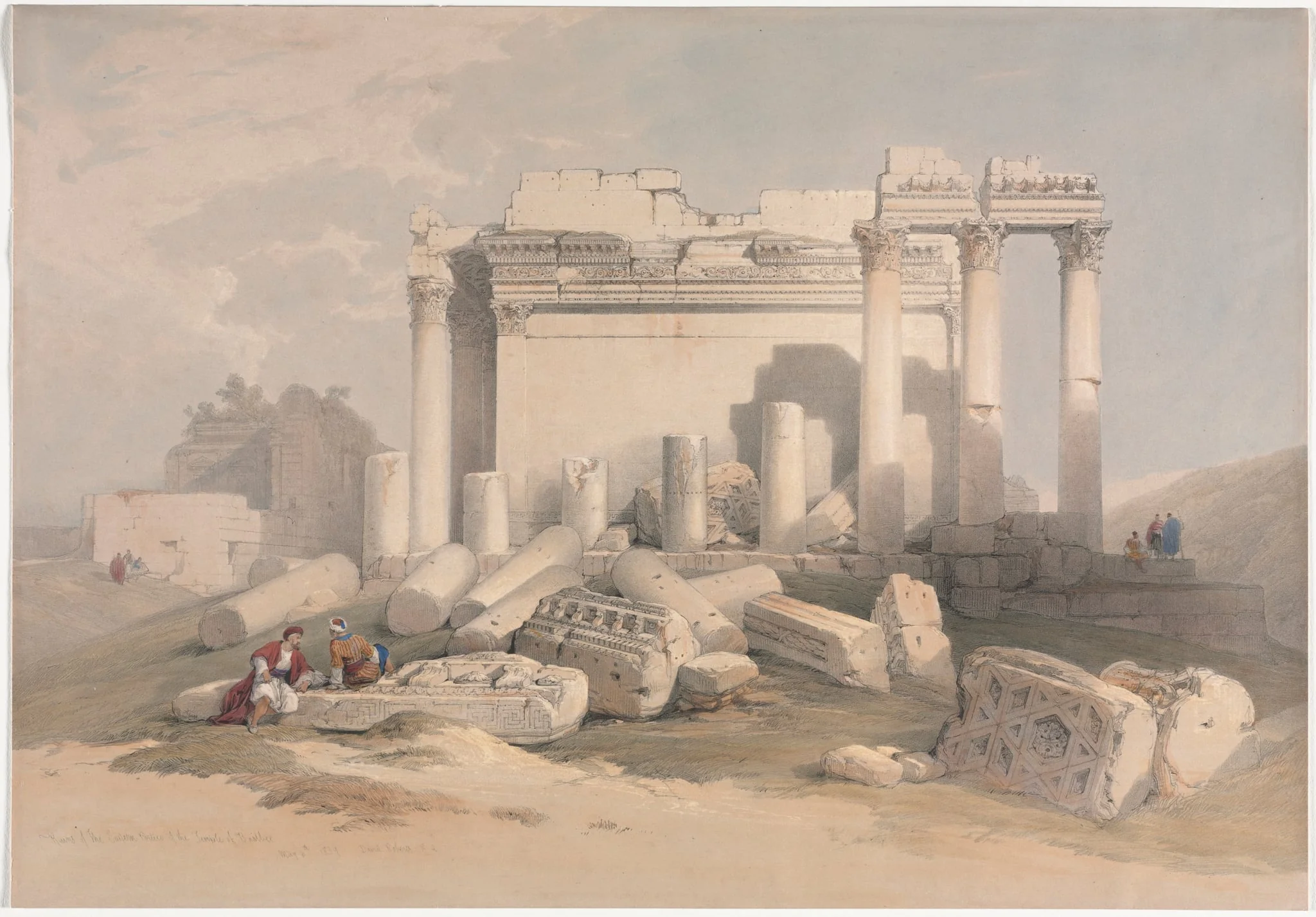 Ruins of the Eastern Portico of the Temple of Baalbec, detail