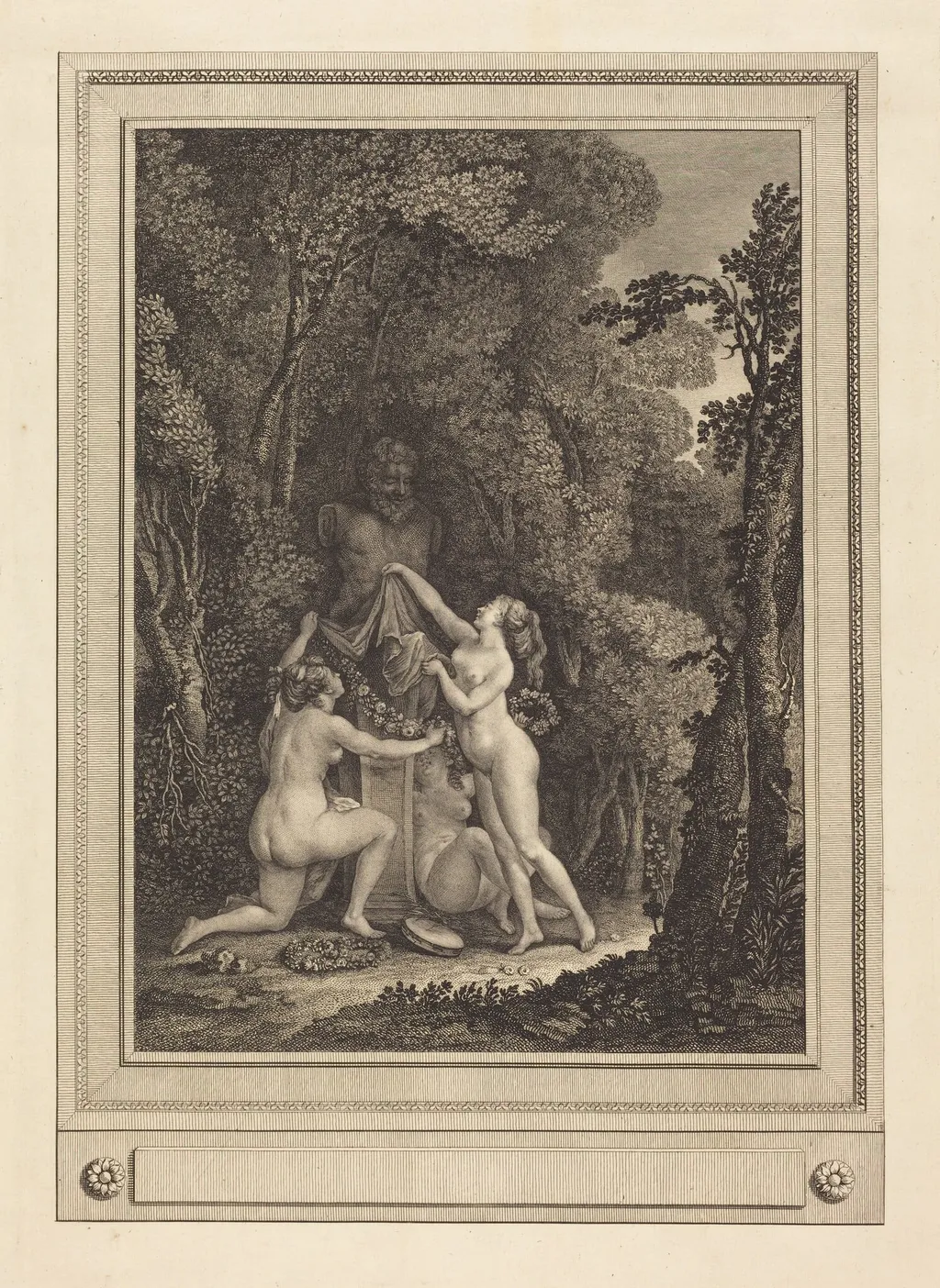 Les nymphes scrupuleuses, by Gérard Vidal, ink, 1784