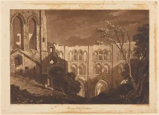 Rivaux Abbey, by Joseph Mallord William Turner, ink, 1812