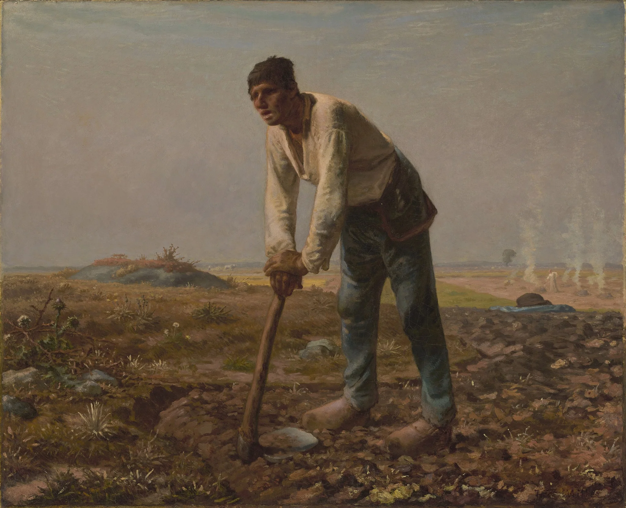 Man with a Hoe, detail
