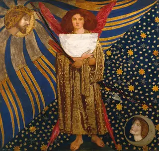 Dantis Amor, by Dante Gabriel Rossetti, oil, 1860