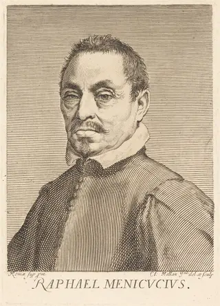 Raffaello Menicucci, by Claude Mellan, ink, 1643