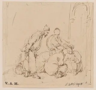 A group of five Chinese figures, by George Chinnery, 19