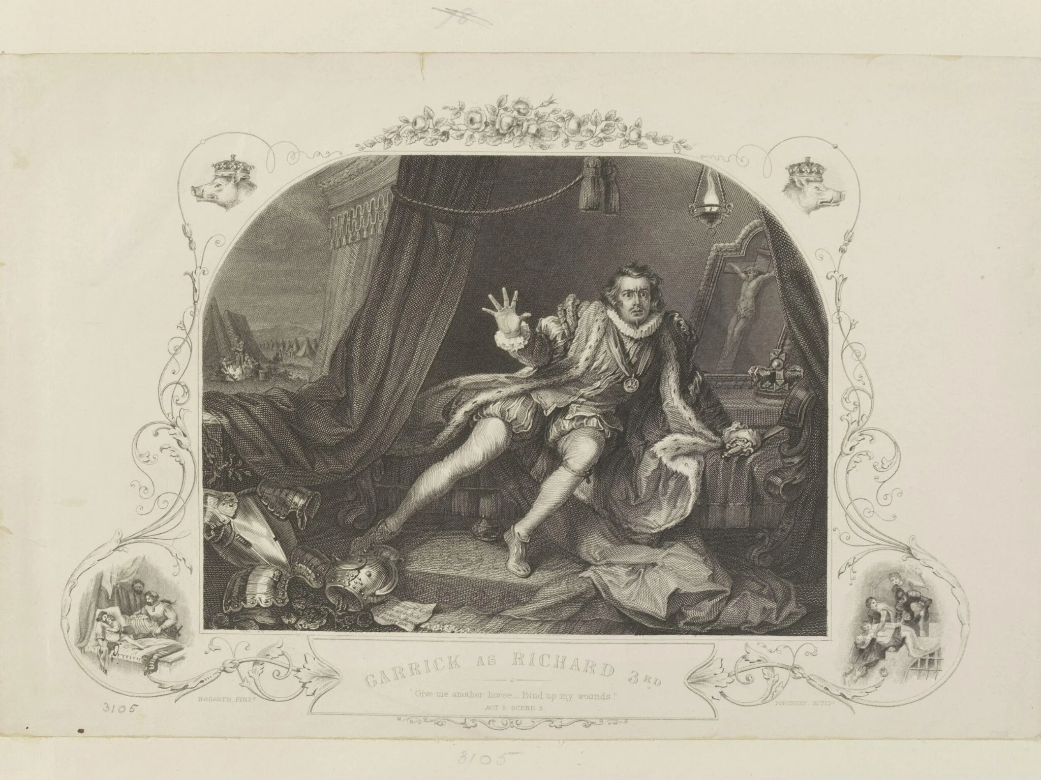 Mr. Garrick as Richard III, detail