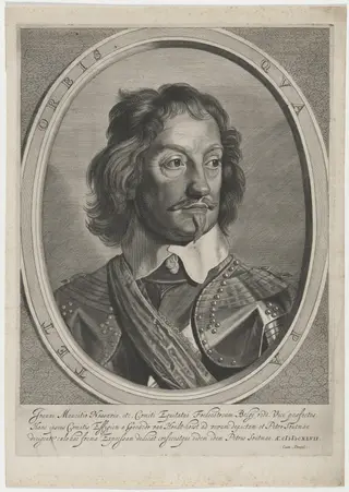 John Maurice, Count of Nassau, by Pieter Claesz Soutman, ink, 1647