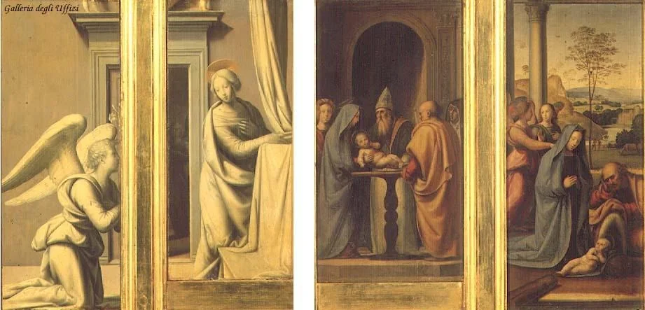 The Annunciation and Circumcision and Nativity of Christ, detail