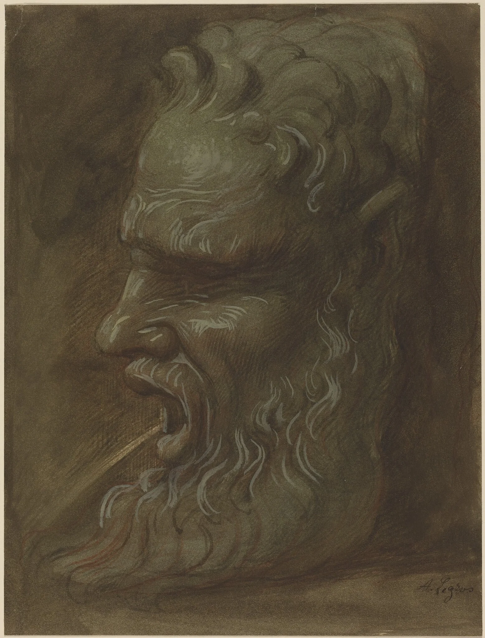 Study of a Mask, detail