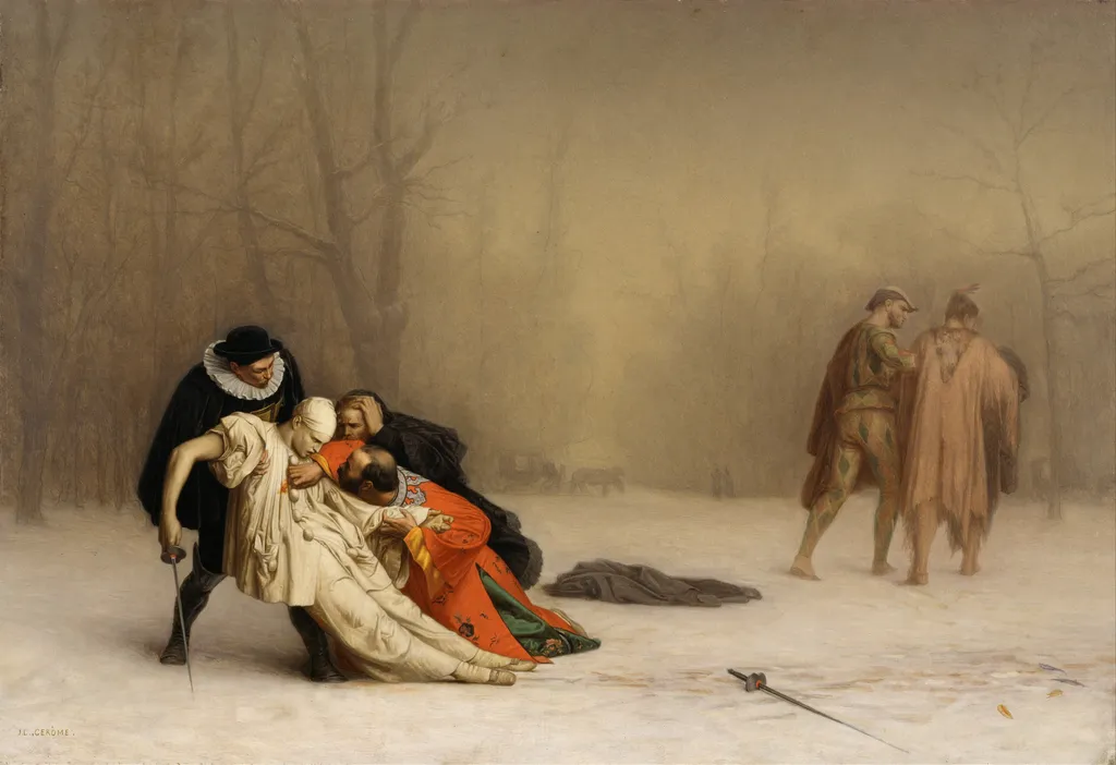 The Duel After the Masquerade, by Jean Léon Gérôme, oil, 1858