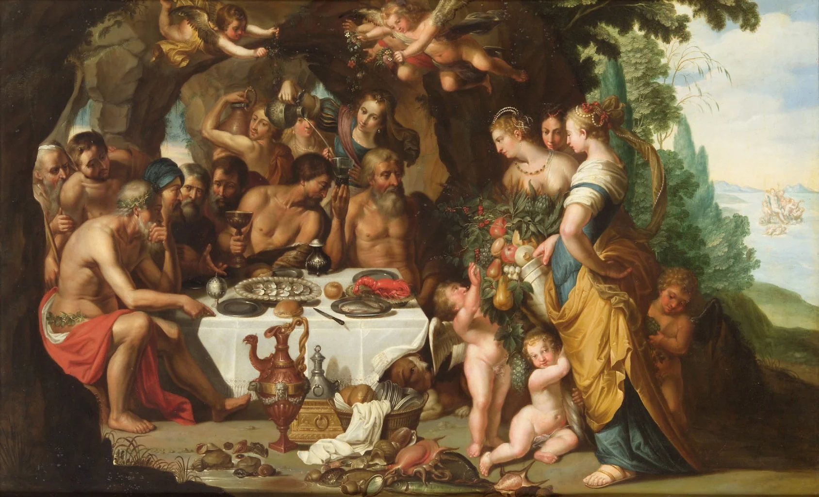 Gastmahl des Achelous, detail