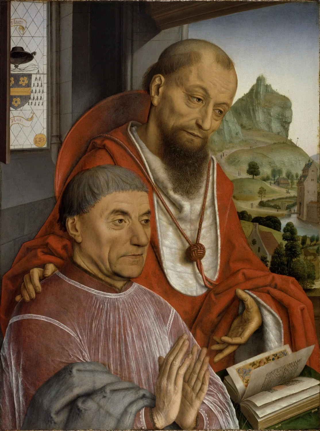 Saint Jerome and a Canon Praying, detail