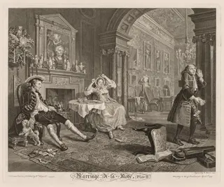 The Tête à Tête, by William Hogarth, 1745