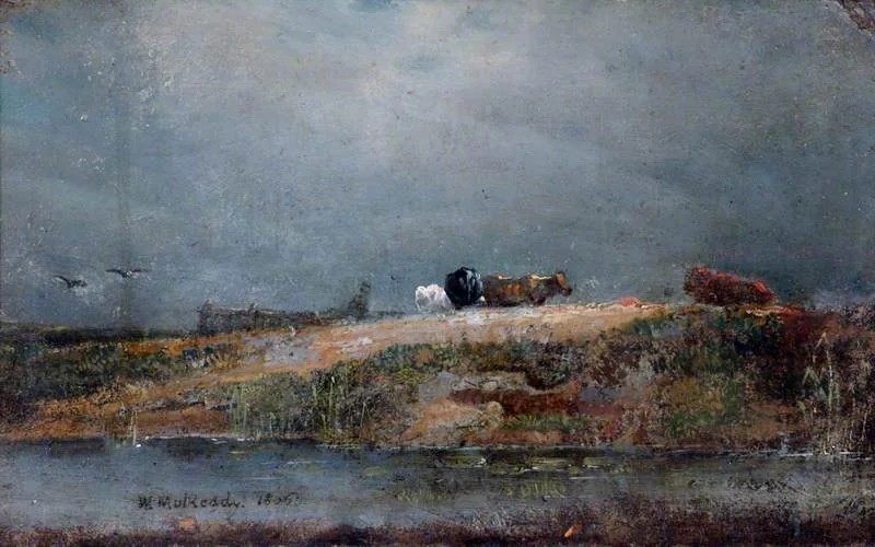 Hampstead Heath with Cows, detail