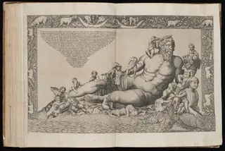 The Statute of the Nile, by Nicolas Beatrizet, ink, 1544