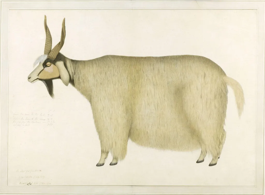 A Shawl goat, by Zayn al-Din, paint, 1779