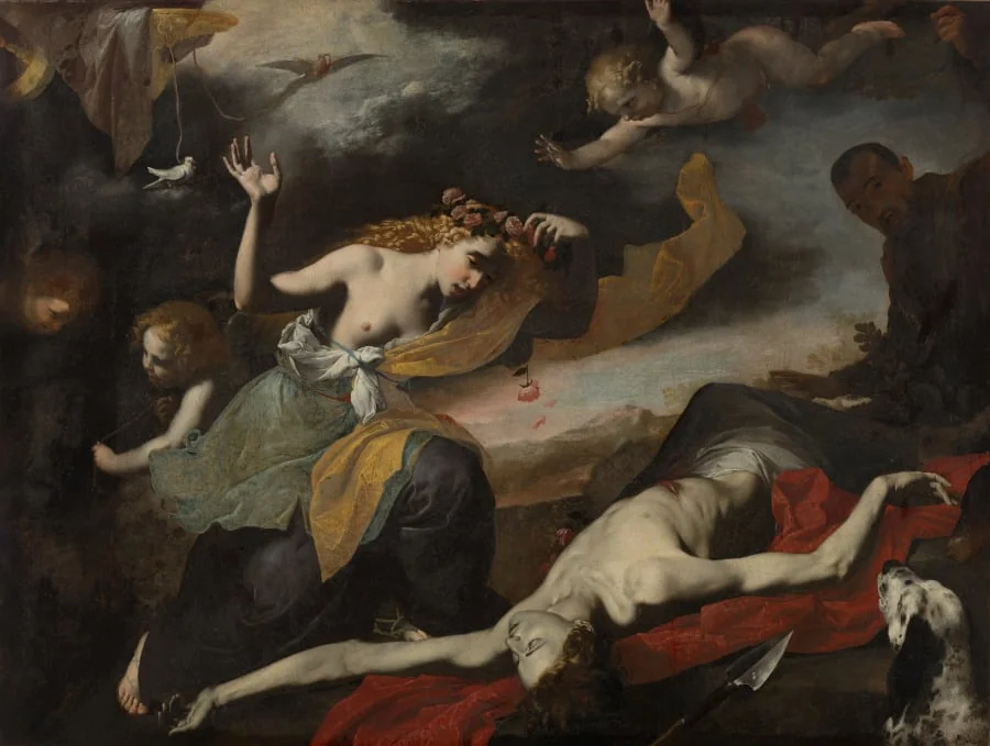 Venus Discovering the Dead Adonis, detail