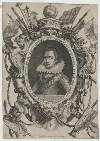 Frederick V, Elector Palatine, King of Bohemia, by Crispijn van de Passe I, ink, 1601