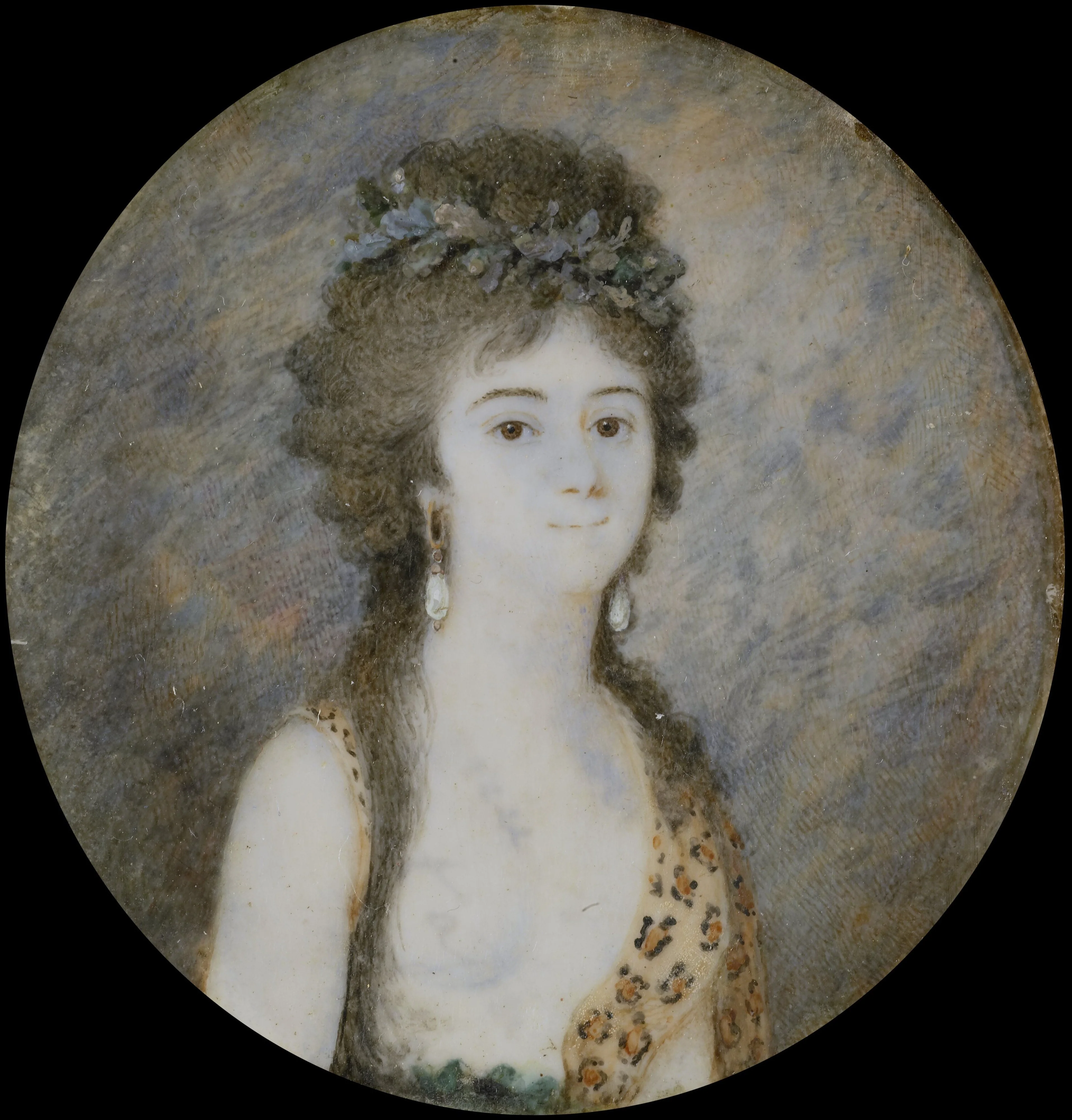 Portret van een jonge vrouw, detail