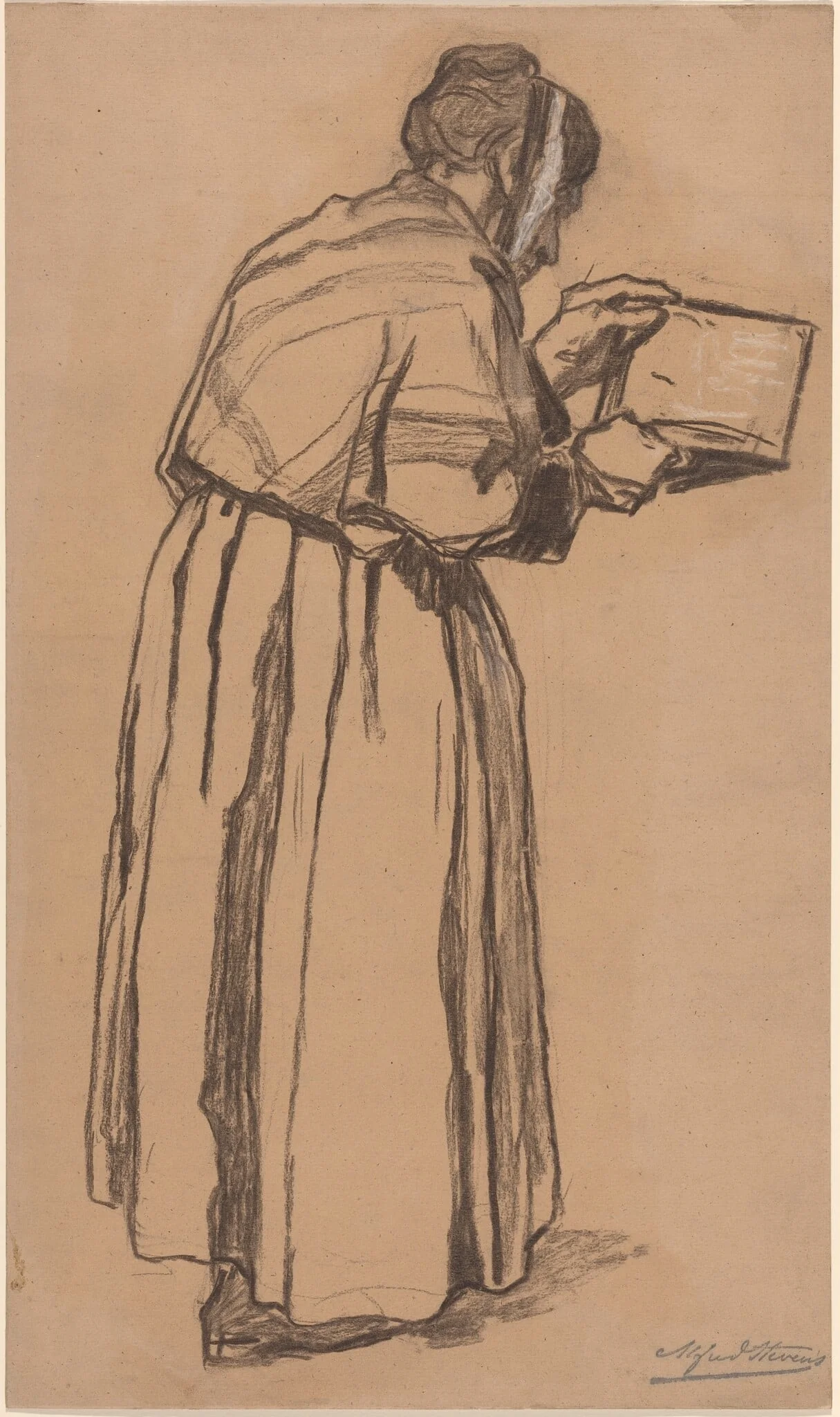 Woman Reading, detail