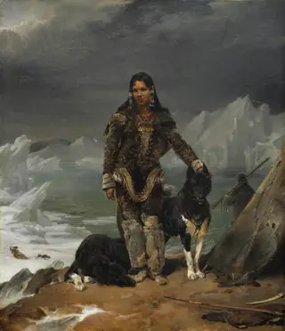 A Woman from the Land of Eskimos, by Léon Cogniet, oil, 1826