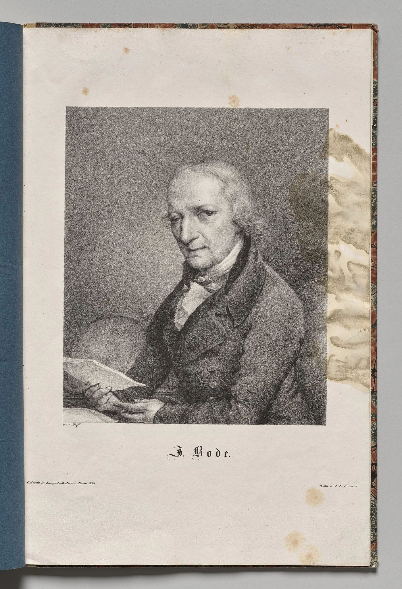 Germany's Famous Authors: Portrait of Johann Elert Bode, detail