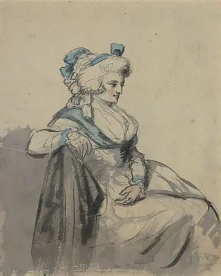 Mrs. Charles Harvey, by Edward Edwards, watercolor, 1785