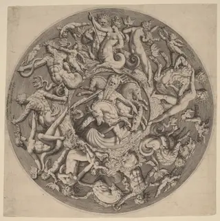 Neptune's Kingdom, by Jacques de Gheyn II, ink, 1587