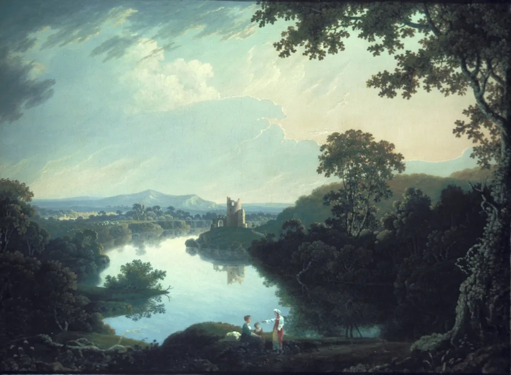 Landscape in Wales, by Joseph Wright of Derby, oil