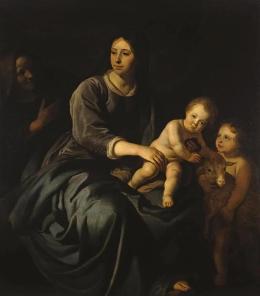 The Virgin Mary with the Infant Christ, St Elizabeth and St John the Baptist, detail