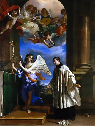 The Vocation of Saint Aloysius (Luigi) Gonzaga, by Guercino, oil, 1650