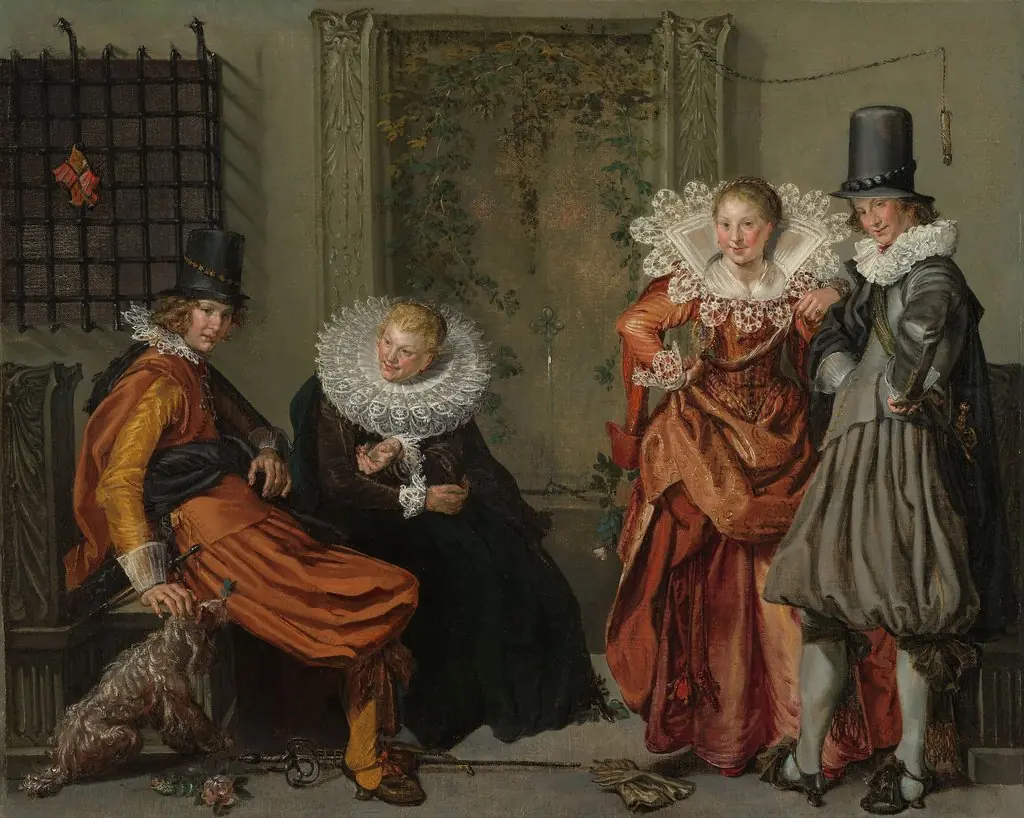 Merry Company, by Willem Pieterszoon Buytewech, oil, 1618