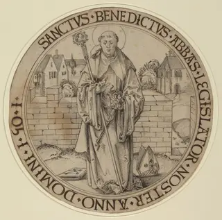 Saint Benedict, by Hans Süss von Kulmbach, ink, 1512
