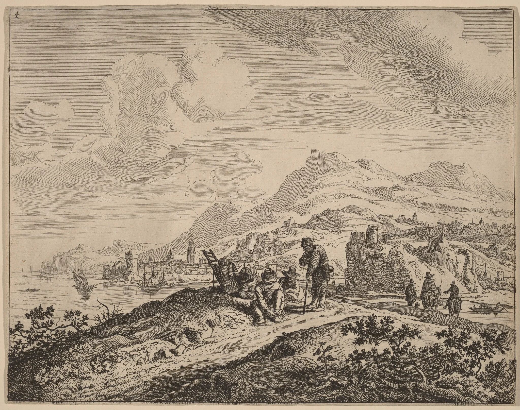 View of the River Rhine, detail