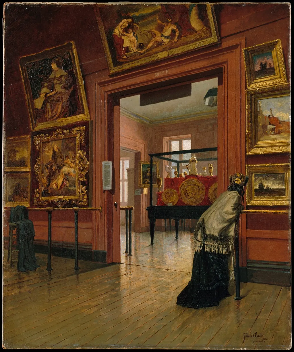 Interior View of the Metropolitan Museum of Art when in Fourteenth Street, by Frank Waller, oil, 1891