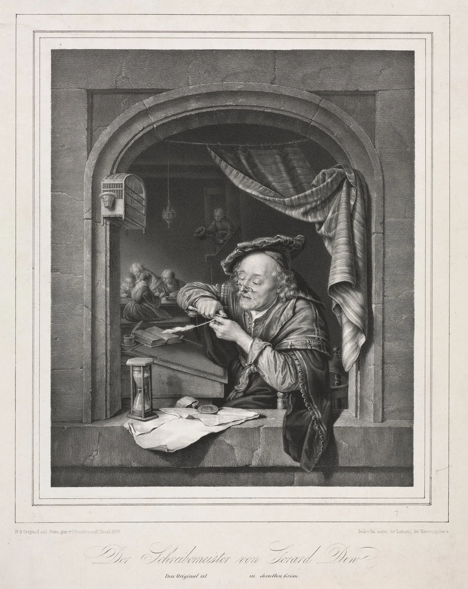 The Writing-Master of the Old Schoolmaster, detail