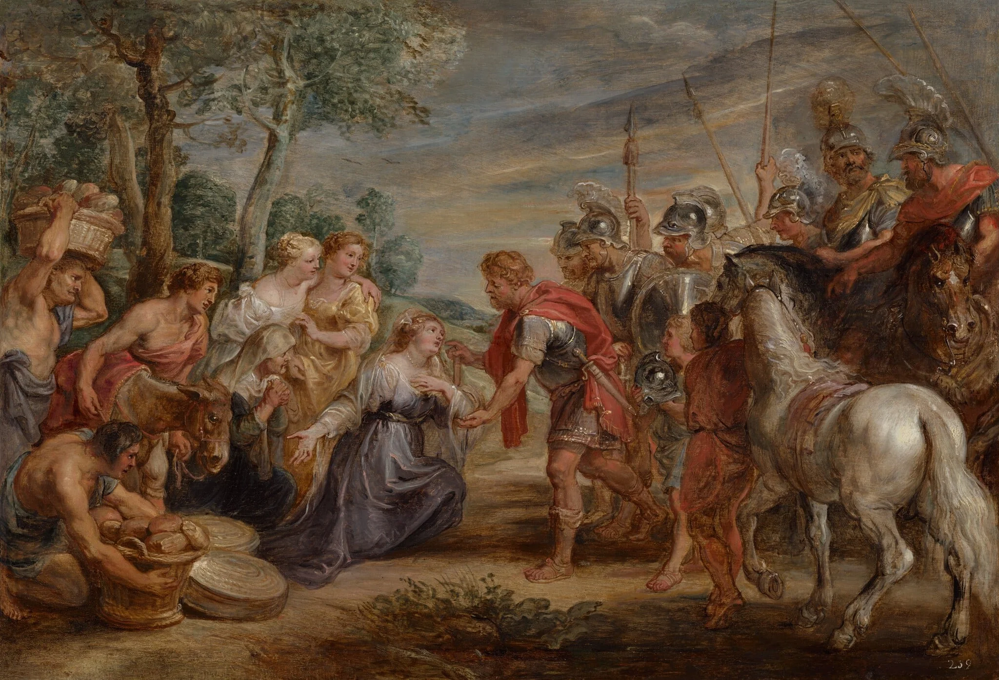The Meeting of David and Abigail, detail