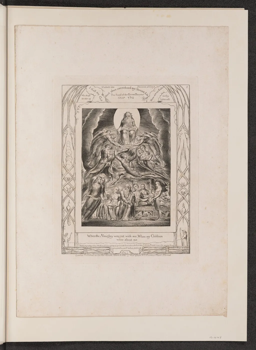 Satan Before the Throne of God, by William Blake, ink, 1825