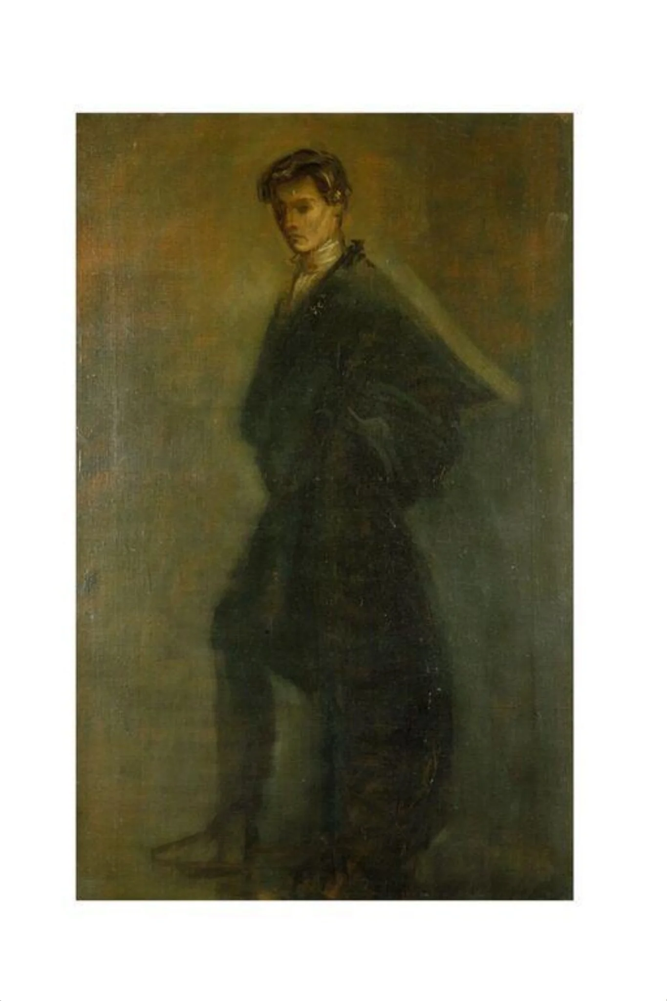 Edward Gordon Craig as Hamlet in <i>Hamlet</i> by William Shakespeare, detail