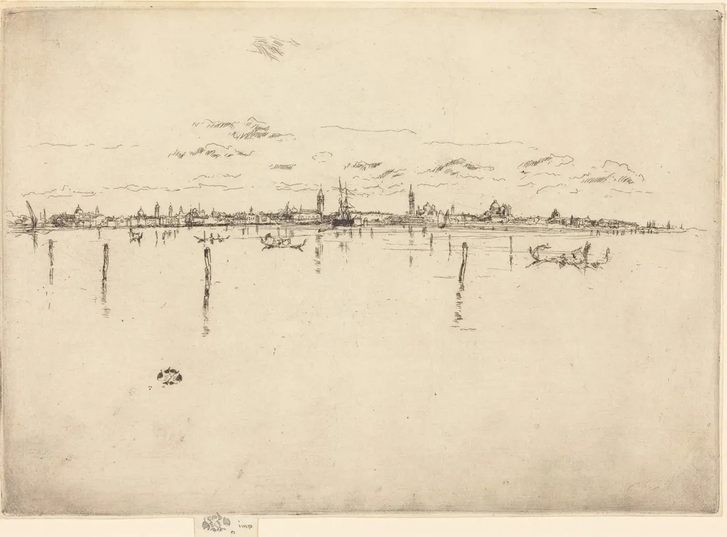 Little Venice, by James McNeill Whistler, ink, 1880