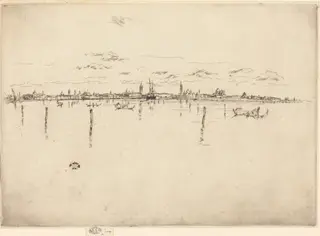 Little Venice, by James McNeill Whistler, ink, 1880
