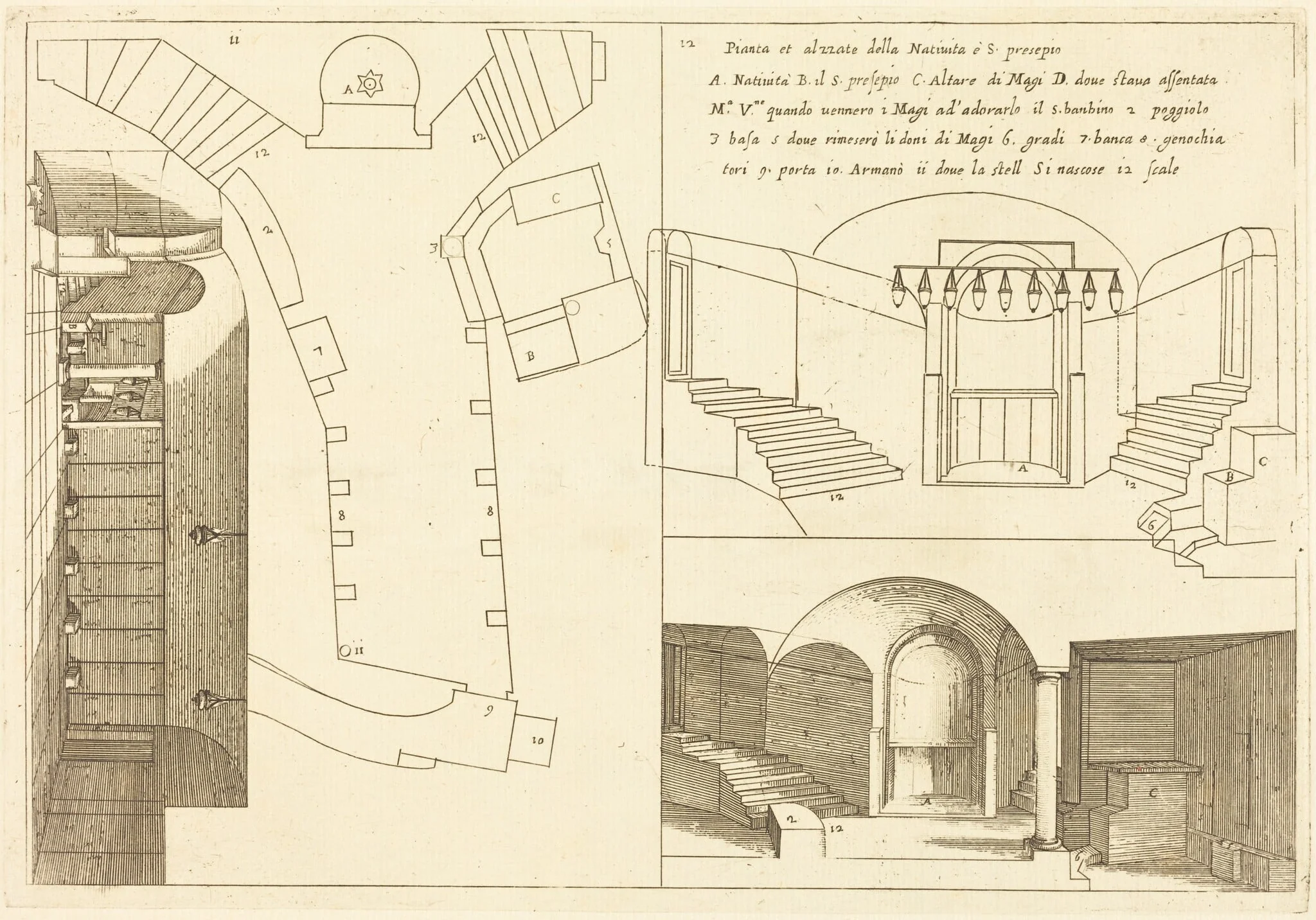 Plan and Elevation of the Church of the Holy Nativity, detail
