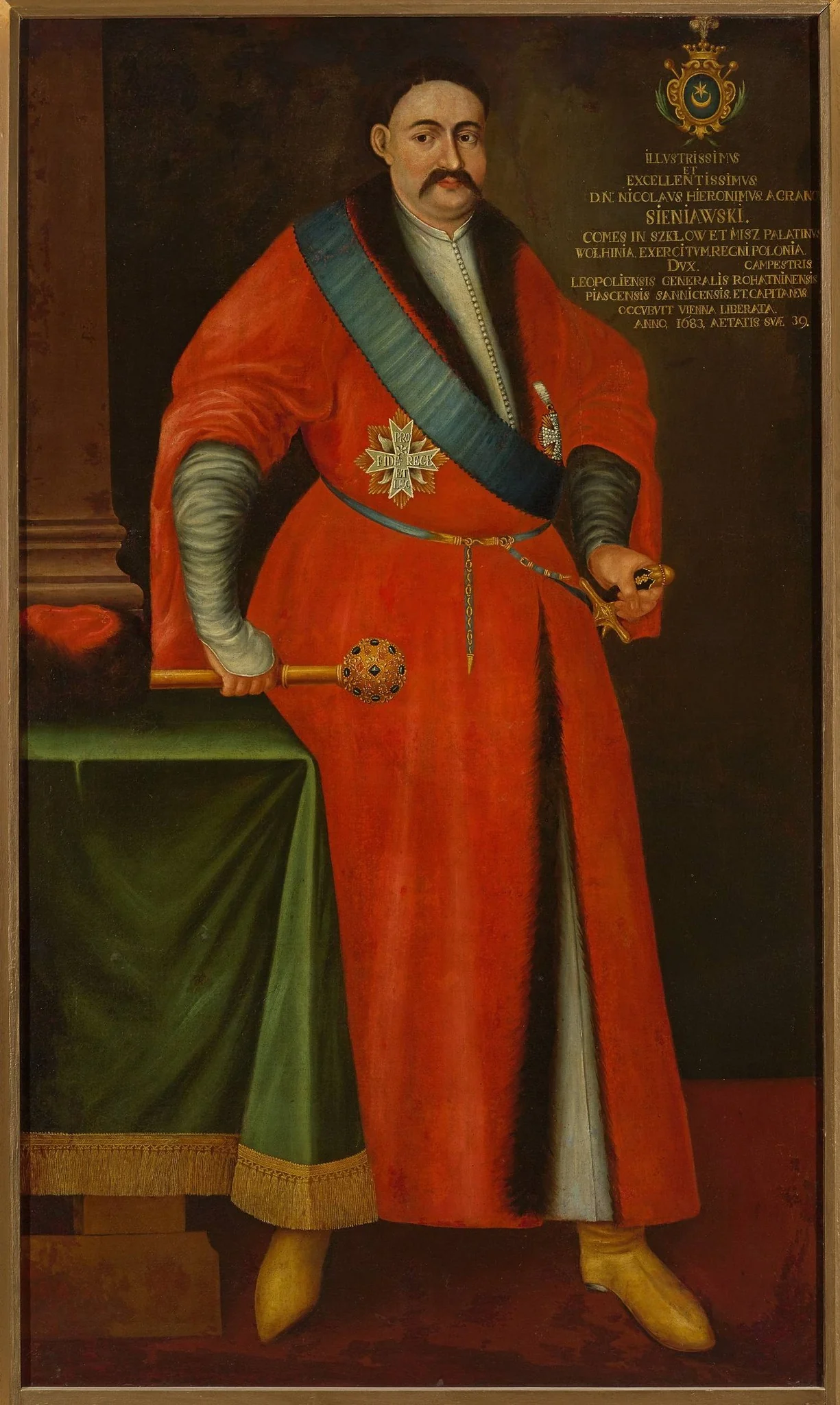 Portrait of Mikołaj Hieronim Sieniawski (d. 1683), detail