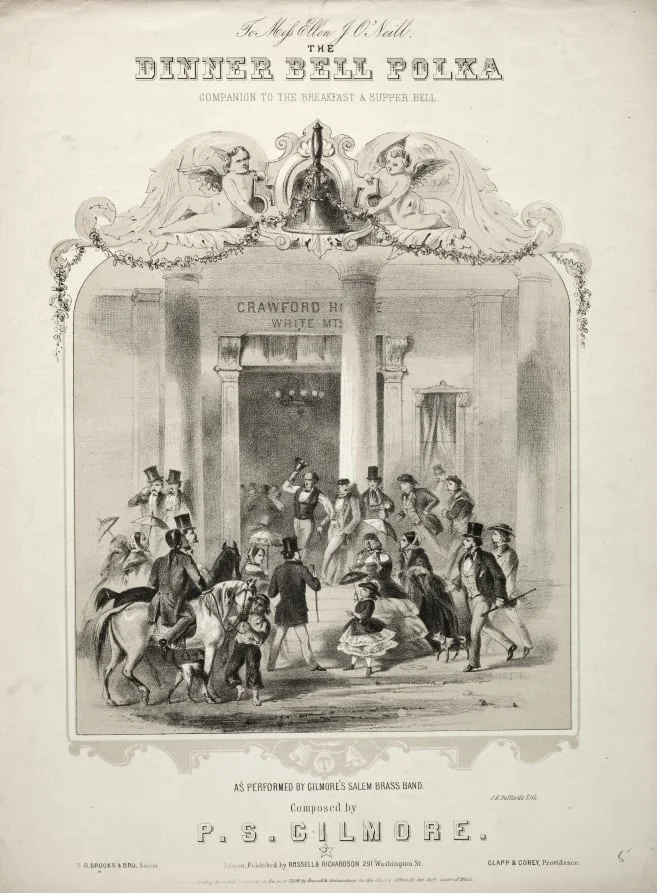 The Dinner Bell Polka - Sheet Music Cover, detail
