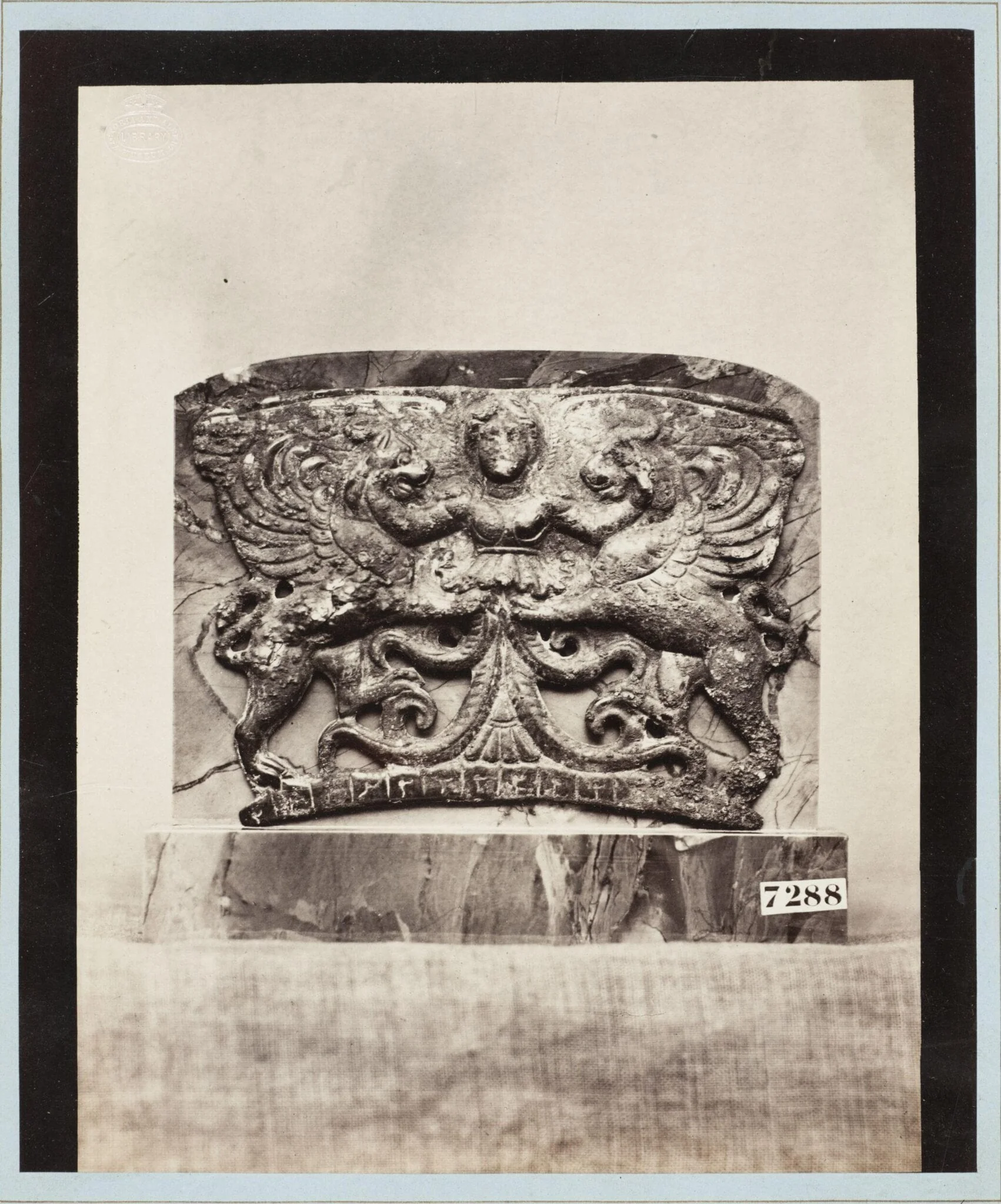 Antique bronze appliqué, detail