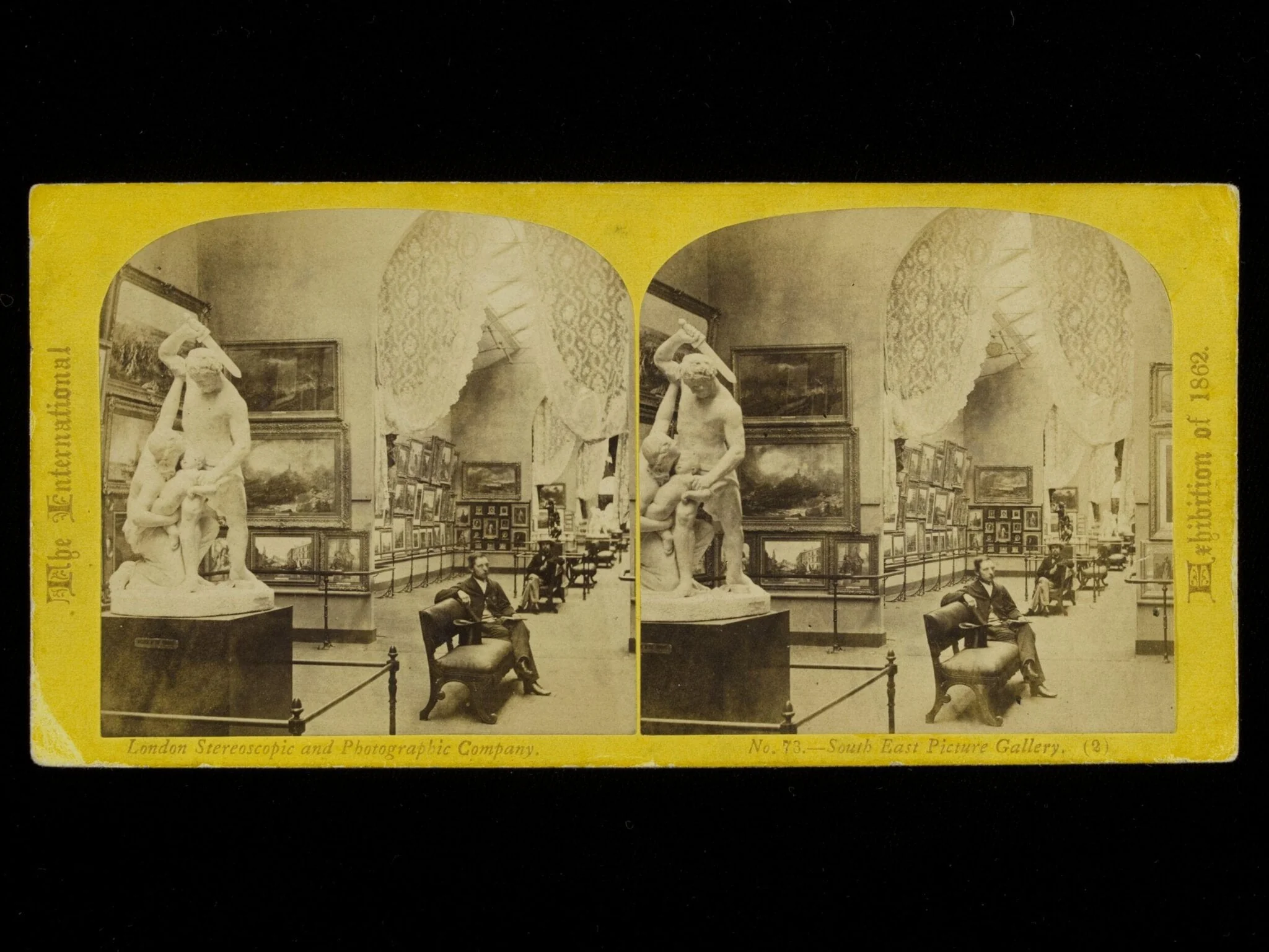 Stereoscopic photograph of the 1862 International Exhibition, detail