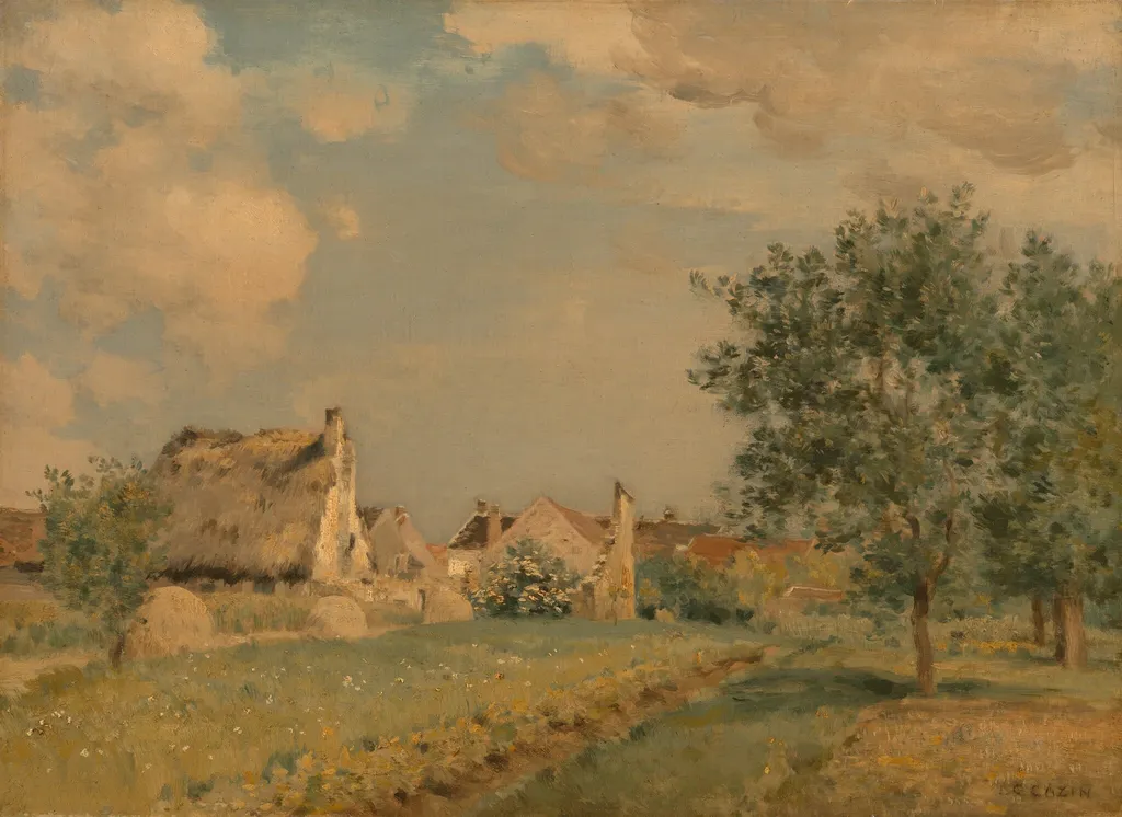 Landscape, by Jean-Charles Cazin, oil, 1876