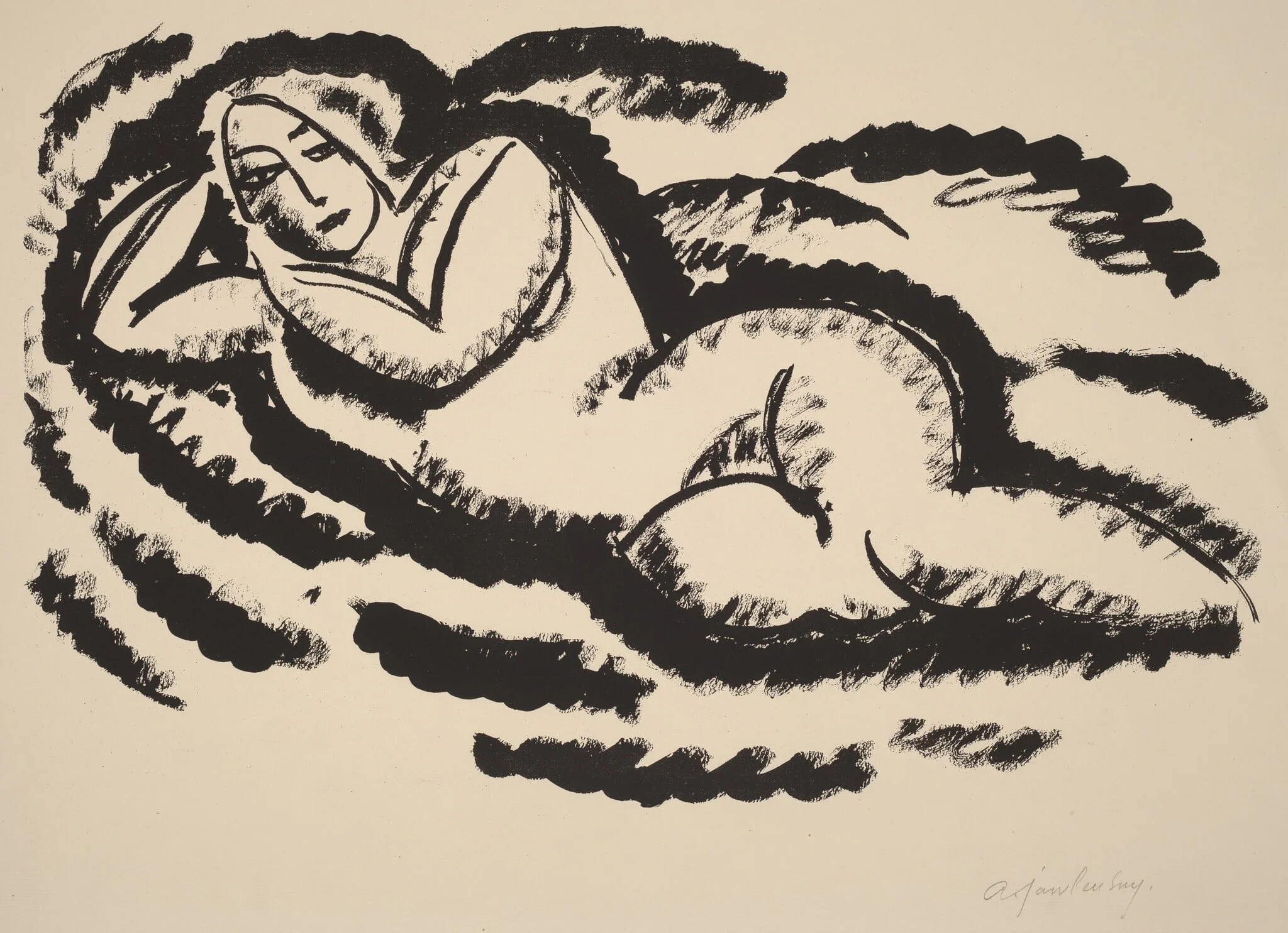 Reclining Nude, detail