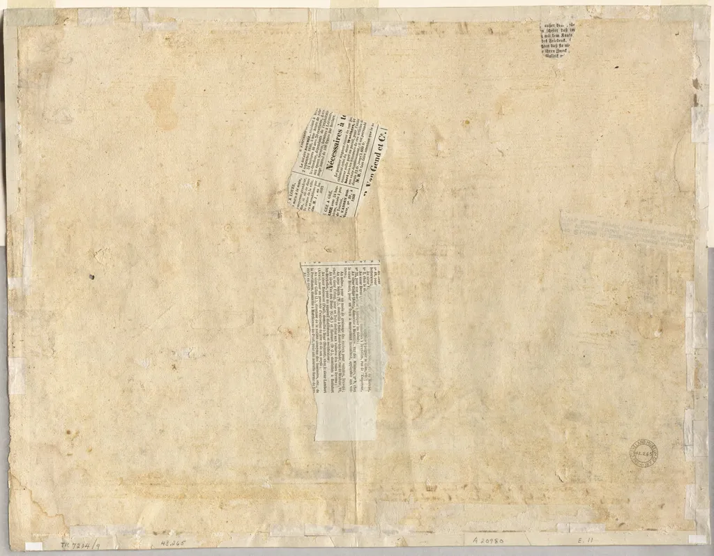 Tracing of a Fountain from Recto and Sketches of Two Faces (verso), by Lievin Cruyl, 1665