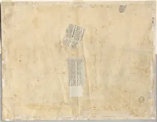 Tracing of a Fountain from Recto and Sketches of Two Faces (verso), by Lievin Cruyl, 1665